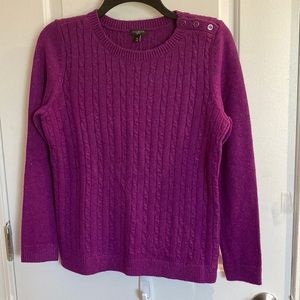 Talbots Petite Deep Violet Sweater